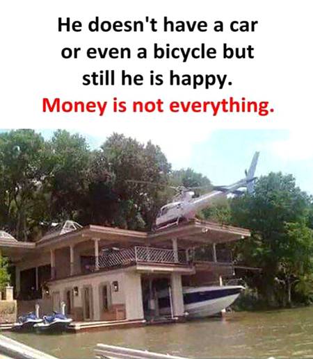 He probably gets eaten alive by mosquitoes living that close to water