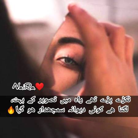 ٹکڑے پڑے تھے راہ میں تصویر کے بہت، 
 لگتا ھے کوئی دیوانہ سمجھدار ھو گیا🔥
❤️