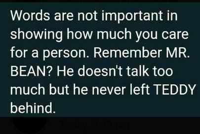 Yup!sometimes silence is much better than words.☺😊