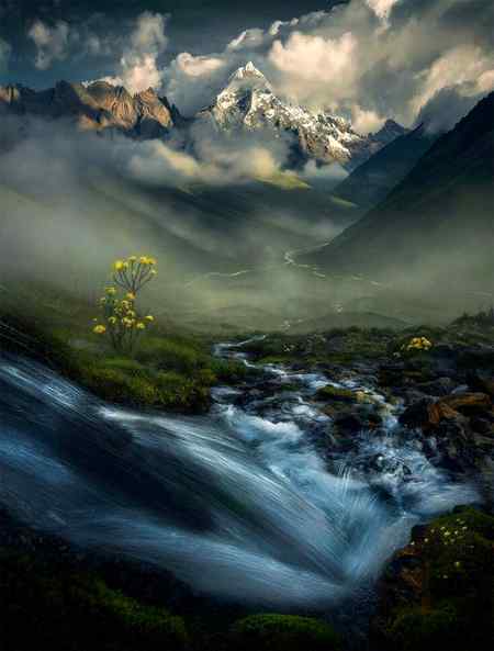Misty mountain of Peru