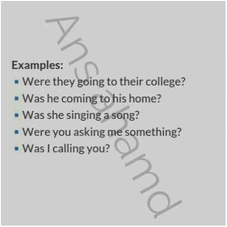 Interrogative past continuous