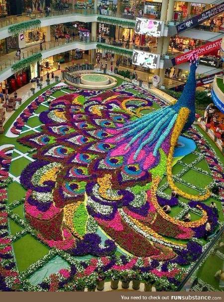 Floral arrangement in a mall in medellin, Columbia