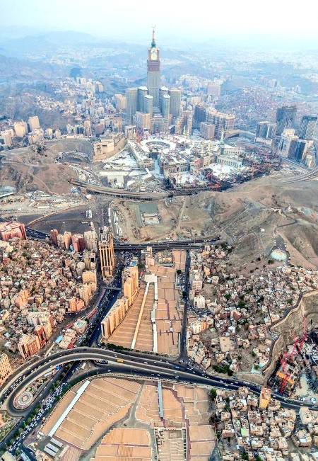 An areal view of Makkah Mukarrama💕
