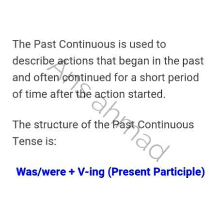 Past continuous ki definition and formula note kry students