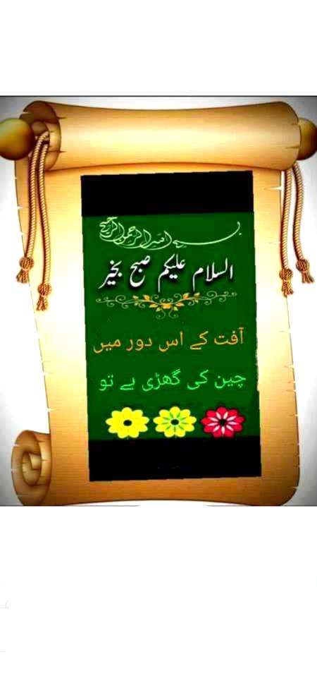 السلام و علیکم  صبح بخیر