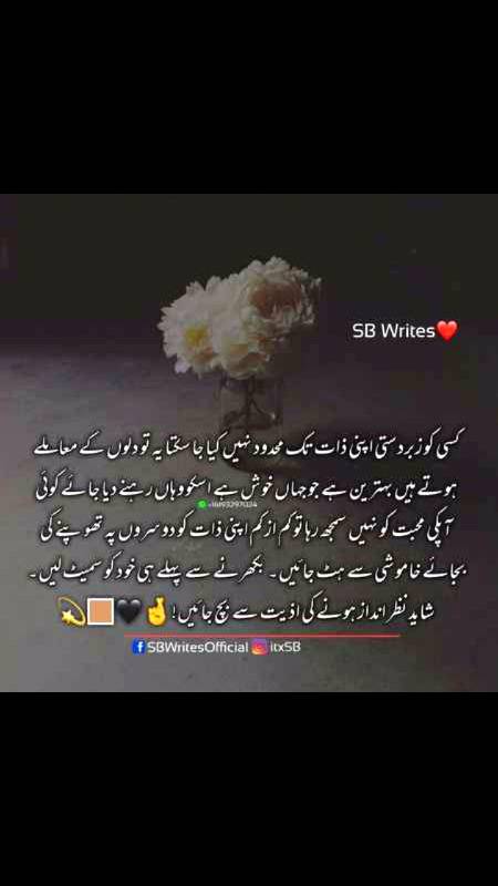 *اے کاش تم سمجھ سکتے محبت کے اصولوں کو...!💔*
*کسی کی سانسوں میں سما کر اُسے تنہا نہیں کرتے.....