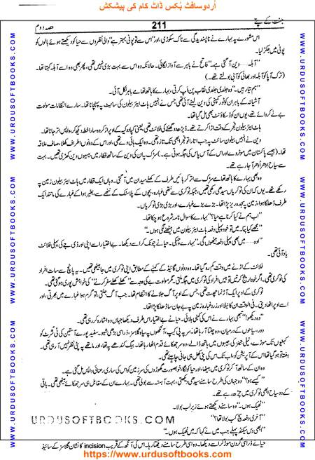 Title = Jannat kay patay.
Writer = Nimra Ahmed.
Part = 2
Page = 211