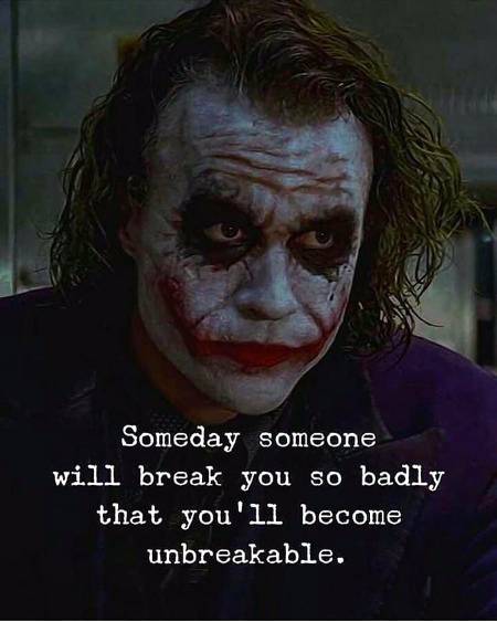 Then you become unbreakable