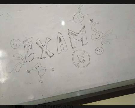 I hate exams and u..