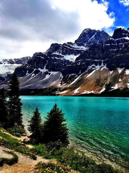 Bow lake in jasper national park, Canada