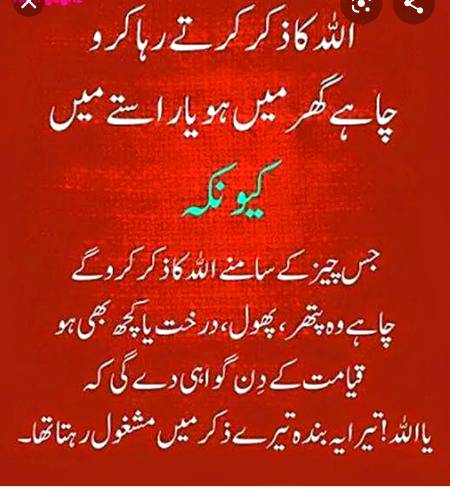 Allah ka zikar karte Raha karo.