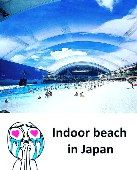 Indoor beach in JAPAN