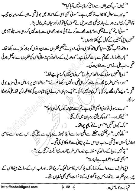 Title = "Tum zeest ka hasil ho"
Page = 22