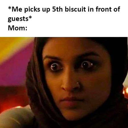 Not this Reaction Anymore Cuz I never Take even single biscuit infront of Guests