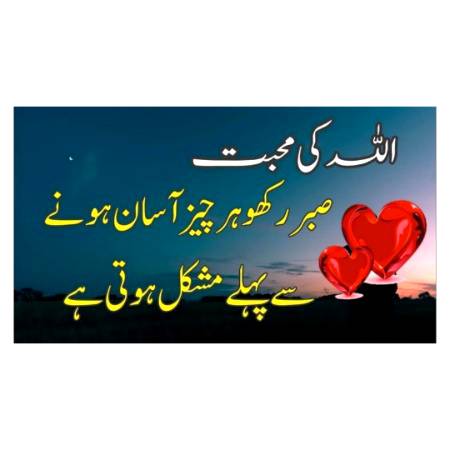 *آســانی یہ نہیـــں ہوتی کہ مشکل آســـان ہو جائے...!*
*آســانی یہ ہے کہ مشکل میں ربّ، ربّ کی حکمت اور  ربّ کی محبت نظـــر آ جائے...!*