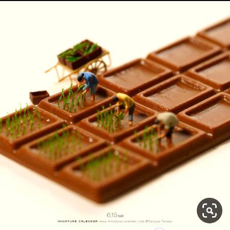 Tinny world on chocolate hmmmmm
