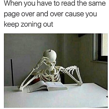 When you have read same page over and over