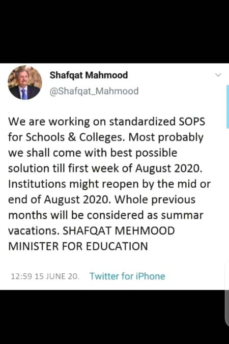 Shafqat mehmood minister of Education