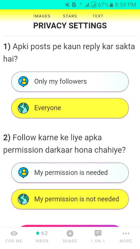 New Privacy setting...!