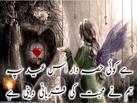 Qurbani Hai Pyar Ka Asli Matlab, 

Mohsin 

Chor Diya Saath Mera Bas Itna Keh Kar