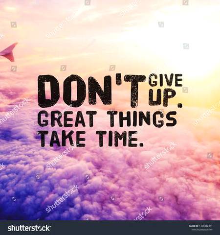 Never give up