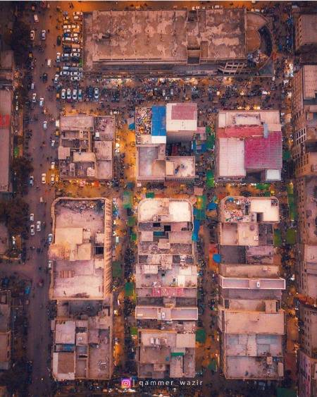 Drone view Karachi Pakistan