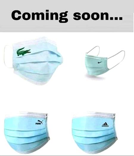 Branded masks coming soon