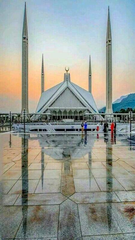 Beautiful Shah Fasial Mosque Islamabad Pakistan 💕 💕