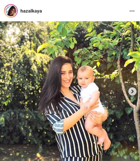 Hazal kaya and her baby Fikrat Ali❤