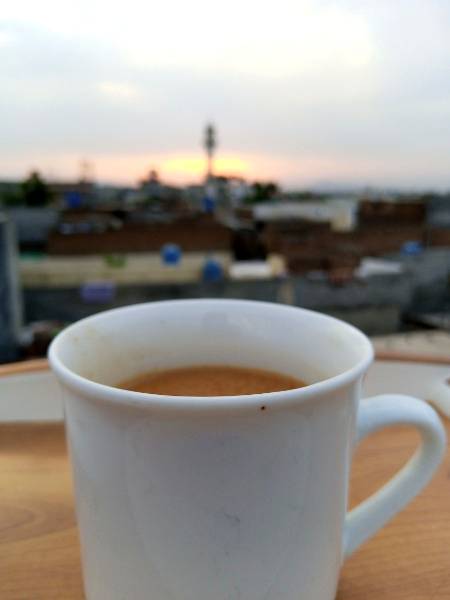 Tea time .with the beauty of nature.😍