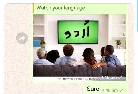 When Someone says watch your language