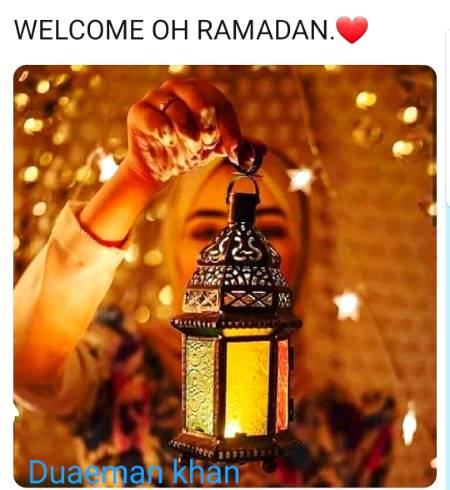 Meri tarf say un ap sub ko bht bht Ramazan mubarak jinka aj roza hai or jinka nhi hai unko b Advance mubarak  Allah hmry es ba barakat minhy m choty bary sub ghuna maf farmy or hmri ebadato ko qabol farmy Amenn❤️