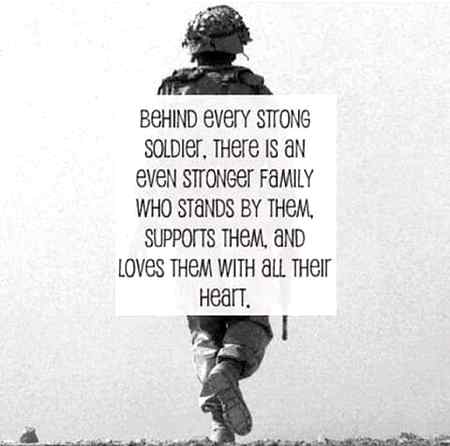 There is always a strong family behind a strong soldier...❤❤😍...