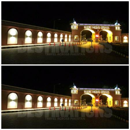 The biggest school bhawalpur city Sadiq public school night view❤❤
