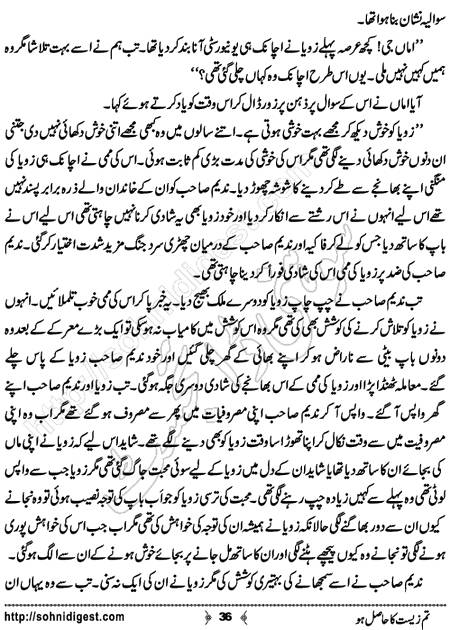 Title = "Tum zeest ka hasil ho"
Page = 36