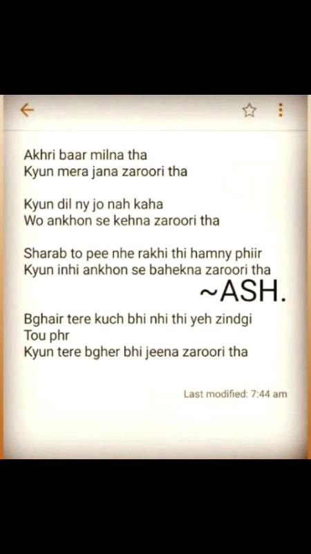 Kyun Tere Begairr jeena zaroori that🌚