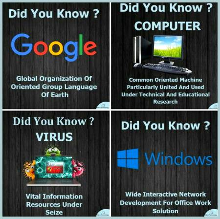 Did you know?  Important knowledge...