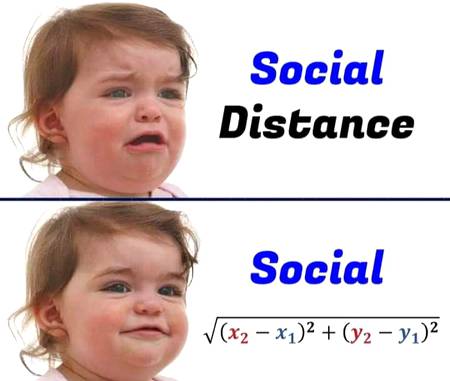 Social Distance between two coordinates