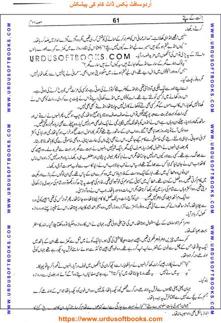 Title = Jannat kay patay.
Writer = Nimra Ahmed.
Part = 2
Page = 61