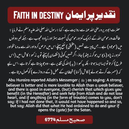 *|| تقدیر پر ایمان FAITH IN DESTINY ||*