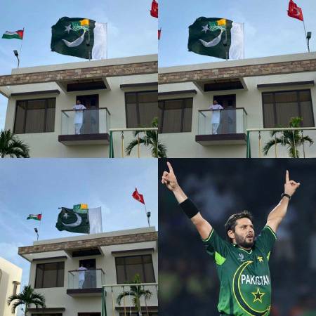 اللہ نے گھر کے چھت پر فلسطین کشمیر اور ترکی کے جھنڈے لہرائے ❤