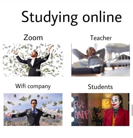 ...reality...ufffff ya online classes...😞