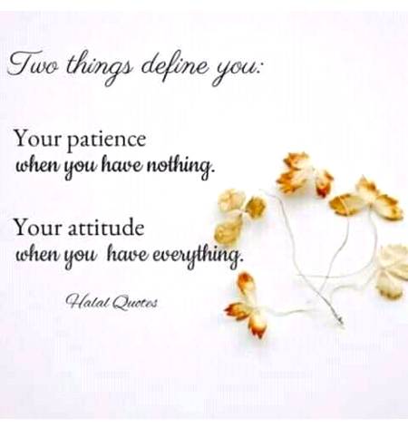 Two things define you....