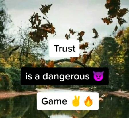 Yeah it's a very dangerous game....