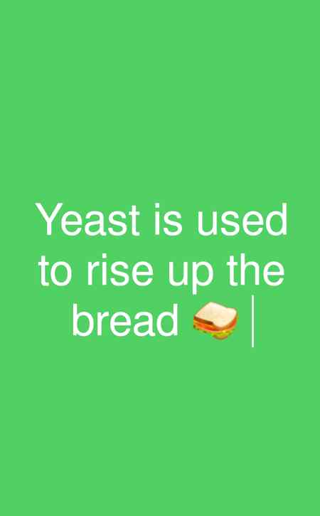 Info: used of yeast