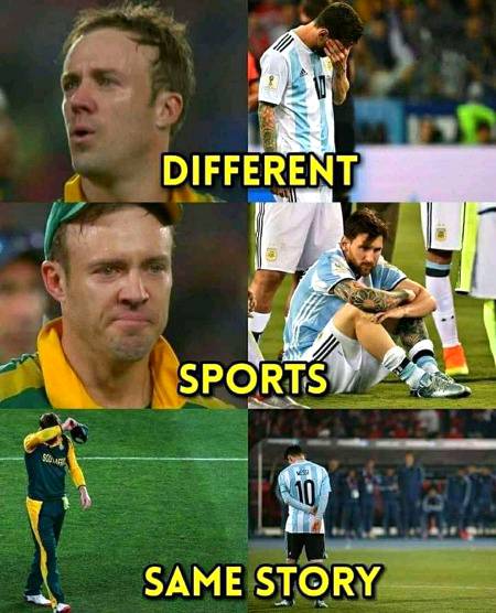 Different sports but same moments 😪
