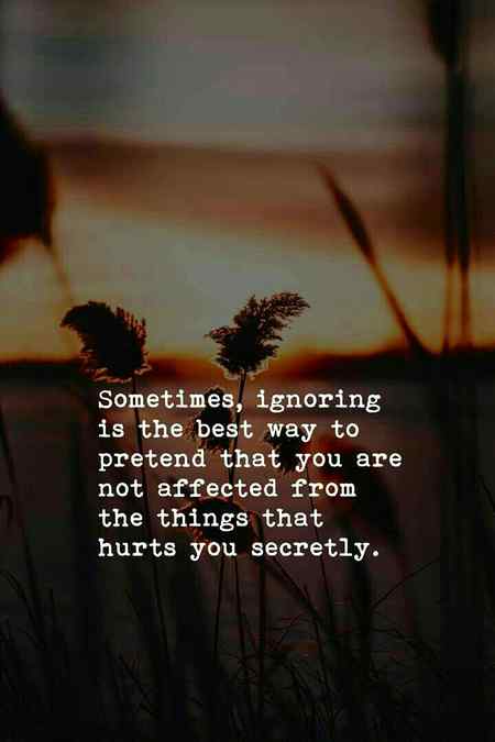 👉Ignoring👈