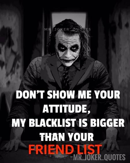 Joker says