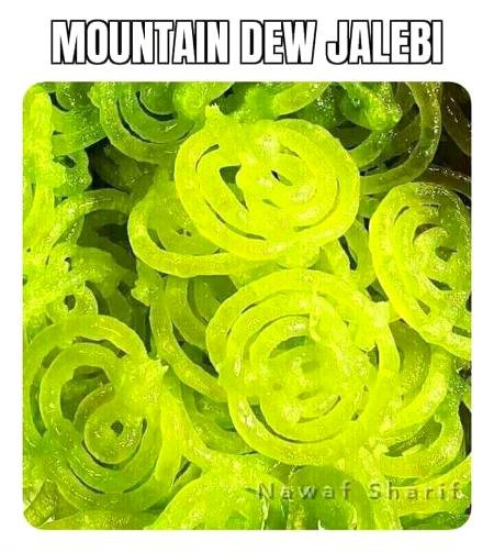 Mountain Dew jalebi....😋😋😋😋😋