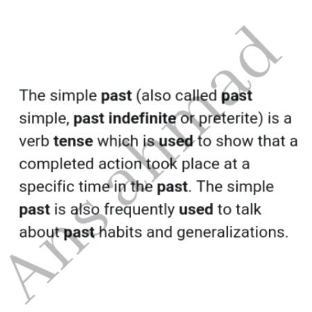 Yaha btaya gia ha k pasr indefinite actually hota kia?